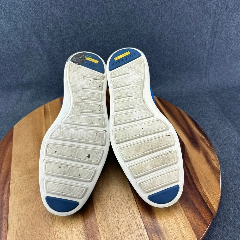 Cole Haan Mens Sz 10 Vibrant Blue Suede Zerogrand Oxford Sneakers Comfort C14284